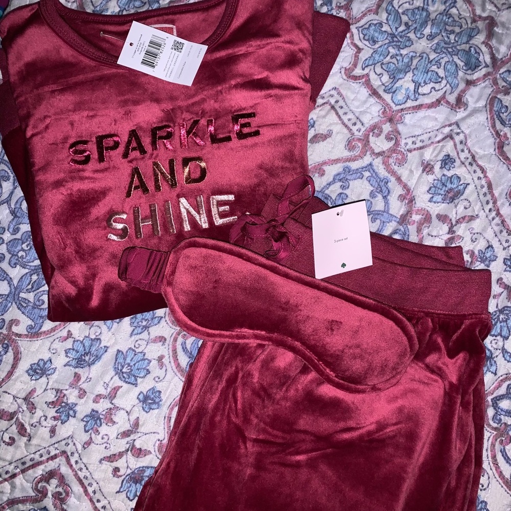 Kate Spade Velour Jogger Pajama Set NWT Size M
